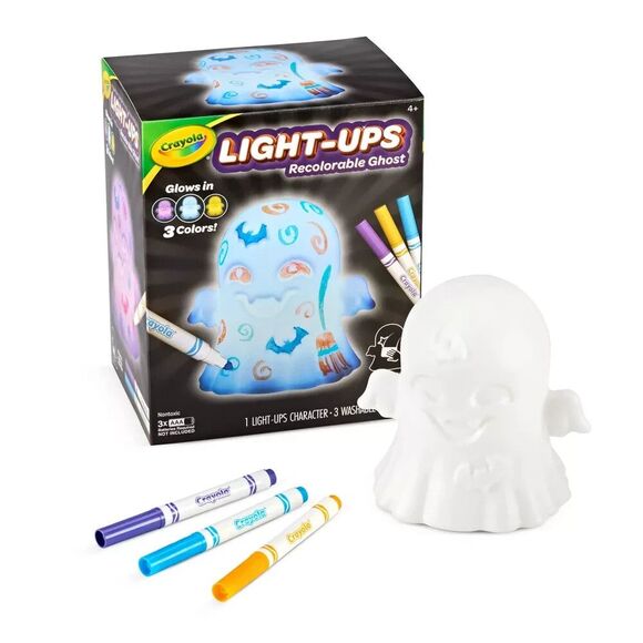 Crayola Light Up Ghost Recolorable Kit with Washable Markers Age 4+ - Picture 4 of 7